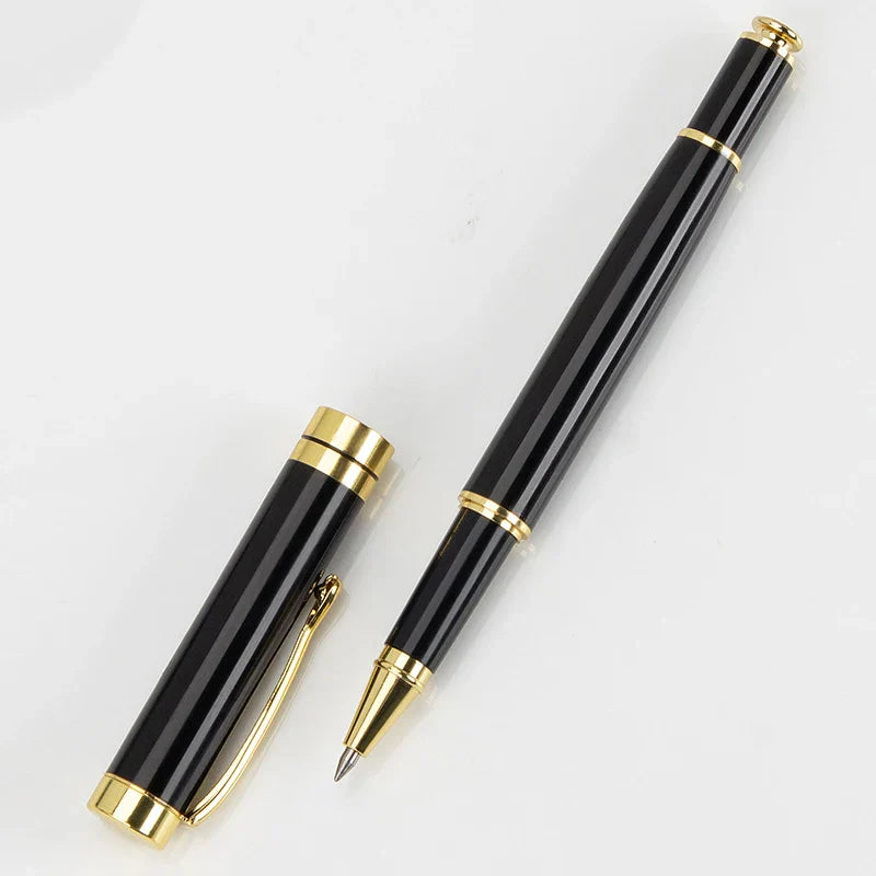 Customize Gold Color Text Gel Pens Engraving Metal