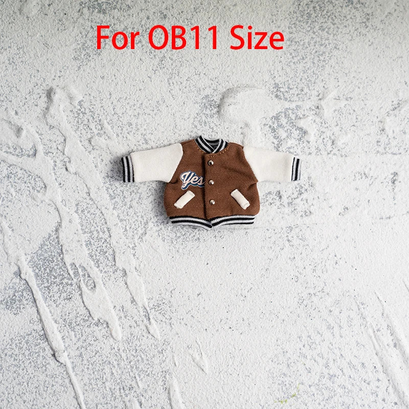 Ob22 24 Doll Baseball Jacket Clothes Ob11 Doll Sport Coat With Zipper For Ob11, Ymy、Licca、Azones、Ob24、Ob27 Doll Accessories