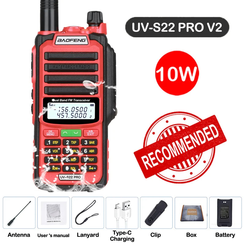 Baofeng UV S22 PRO V2 IP68 Walkie Talkie