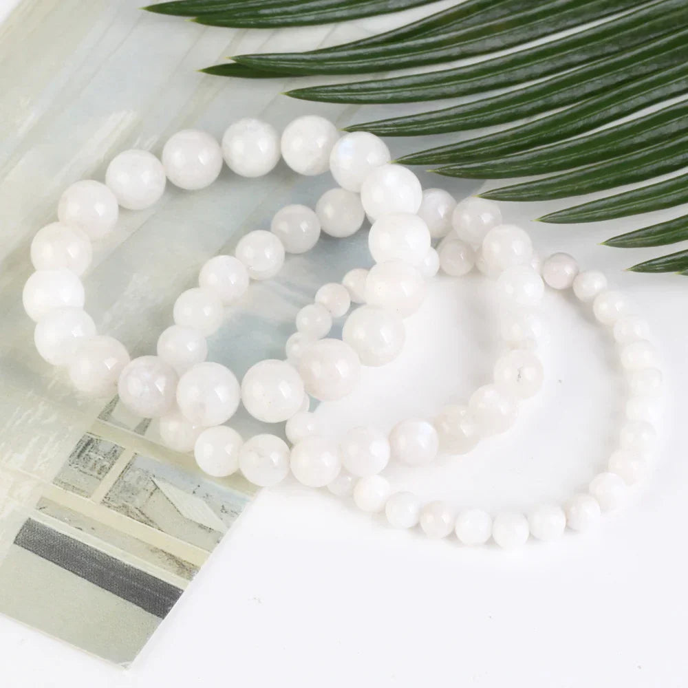 Natural Moonstones Stone Bracelet Beads Jewelry Gift For