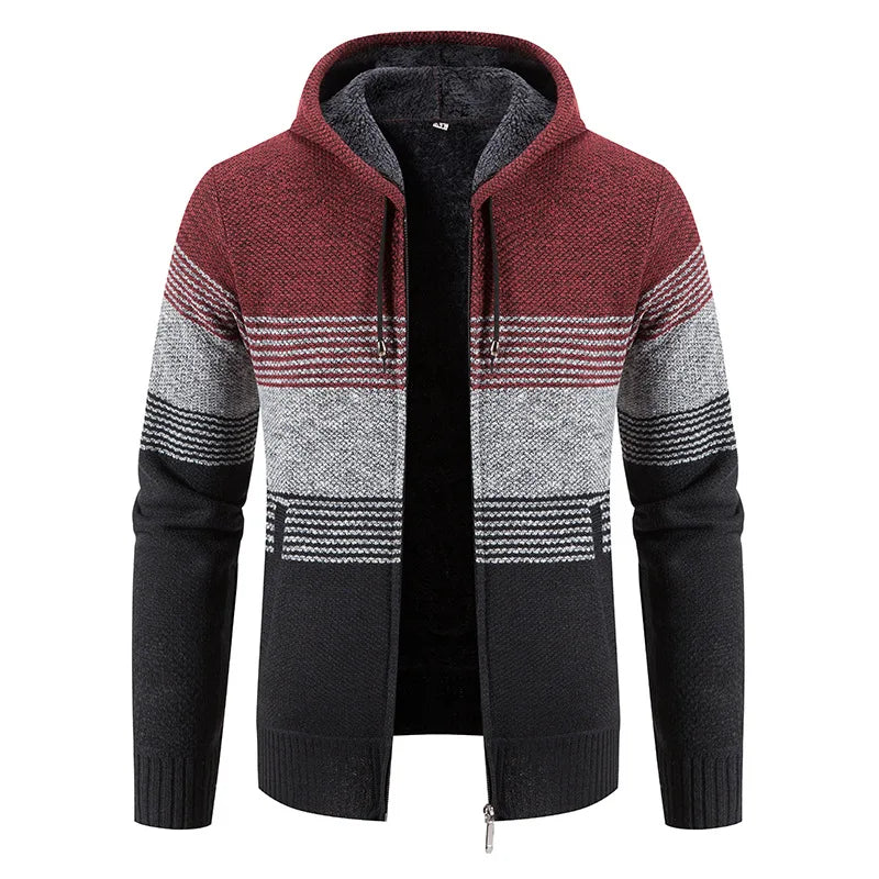Autumn Winter Warm Cardigan Male Thick Knit Sweaters