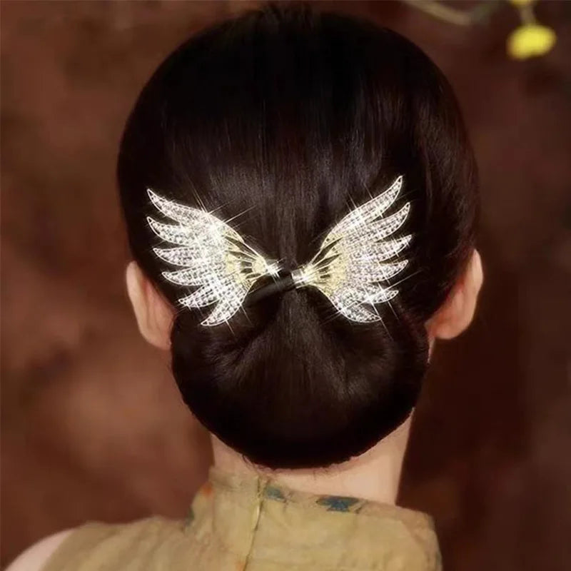 Chinese Style Hair Twister Crystal Wings Women Curler