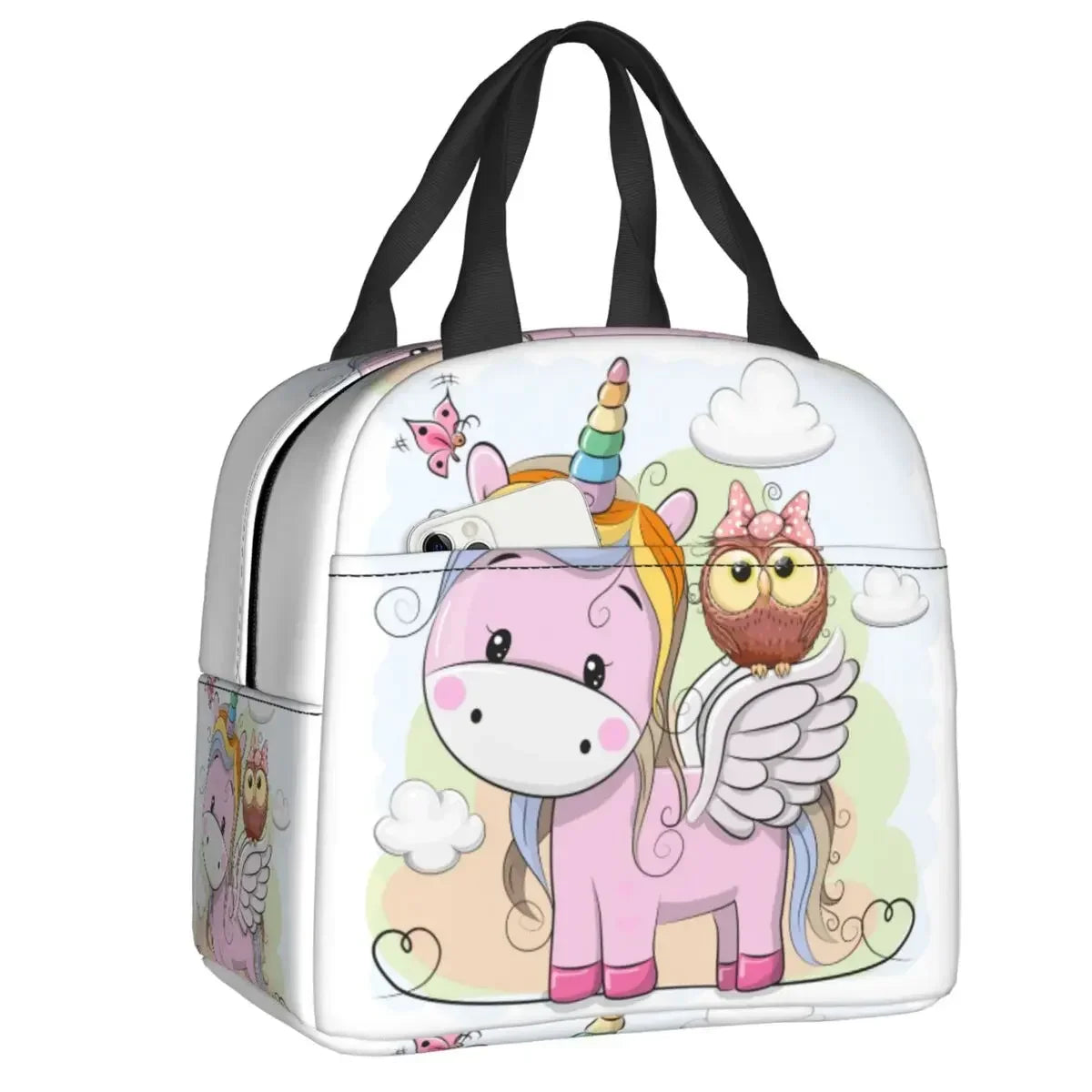 Unicorn Rainbow Insulated Lunch Tote Bag For Shooting Star And Magic Wand Thermal Cooler Food Lunch Box Work School Travel