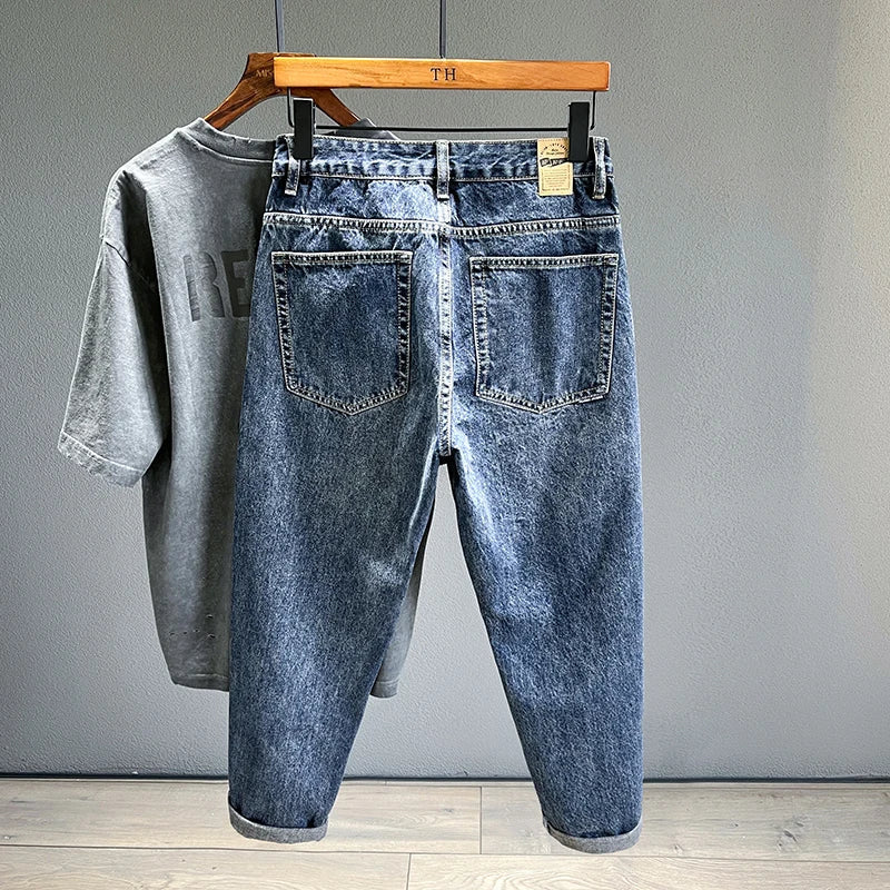 High Quality Spring New Vintage Jeans Men Fashion