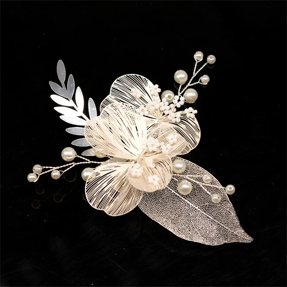 White Flower Hairpins Elegant Women Floral Style Hair