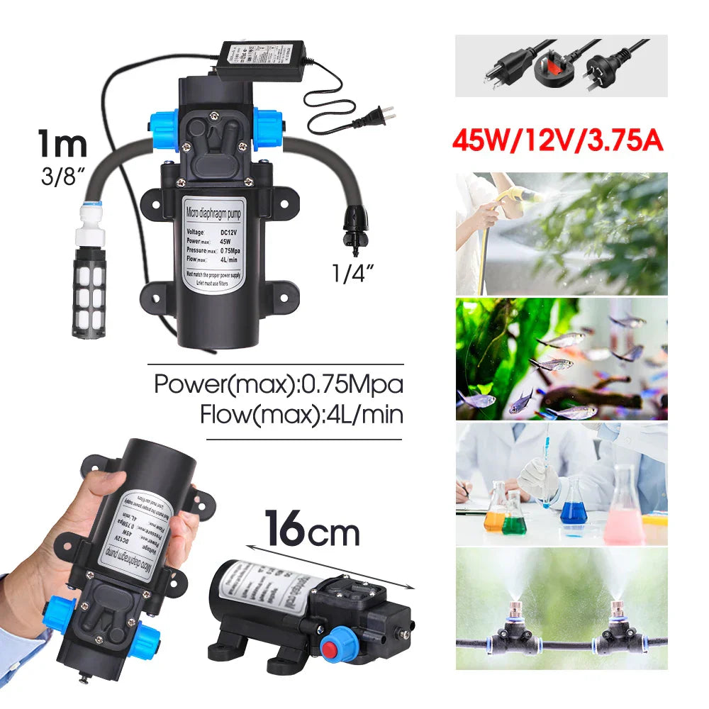 0.5MM Adjustable Spray Nozzle Automatic Irrigation Equipment 45W