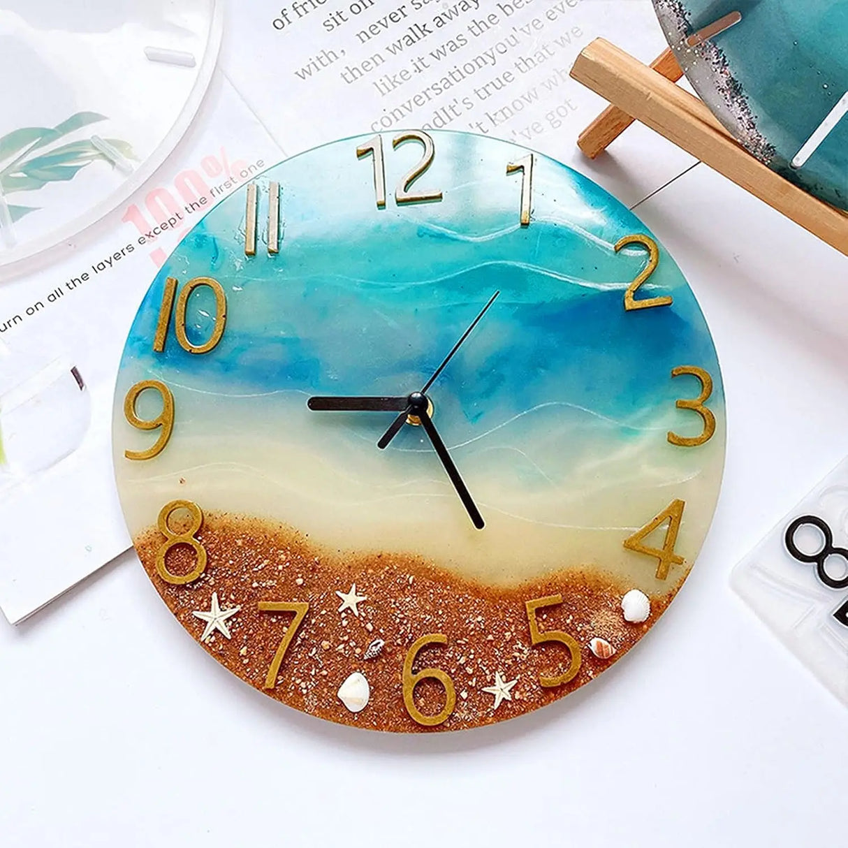 Clock Resin Molds Large 14'' Roman Numerals Silicone