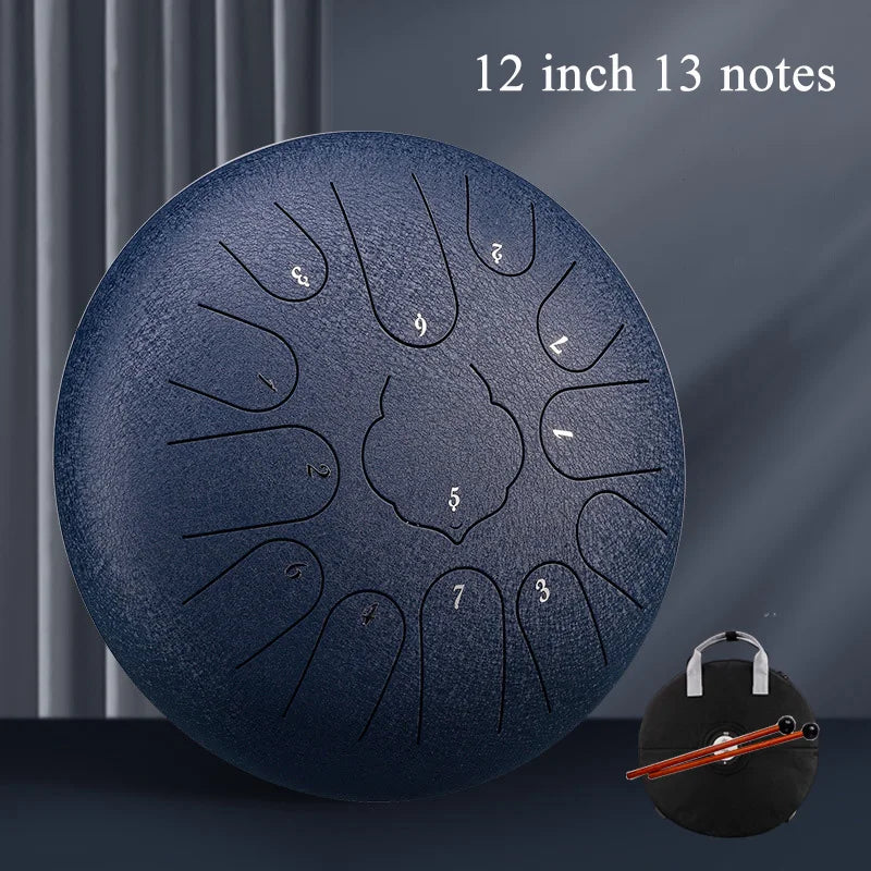 Hluru Glucophone Steel Tongue Drum 12 Inch 13