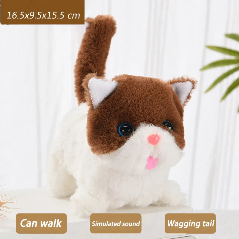 New Walking Kitty Plush Toy Electric Interactive Cat