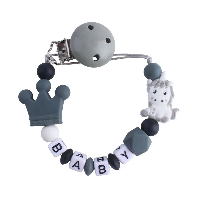 Personalized Name Handmade Silicone Baby Beech Dummy Pacifier