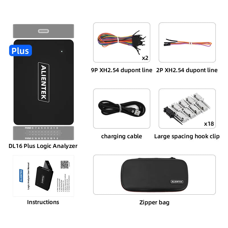 USB Logic Analyzer DL16 250MHz Max Sample Rate