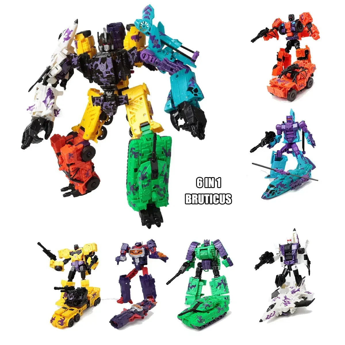 HZX 6In1 Devastator Haizhixing Transformation Toys Anime Action
