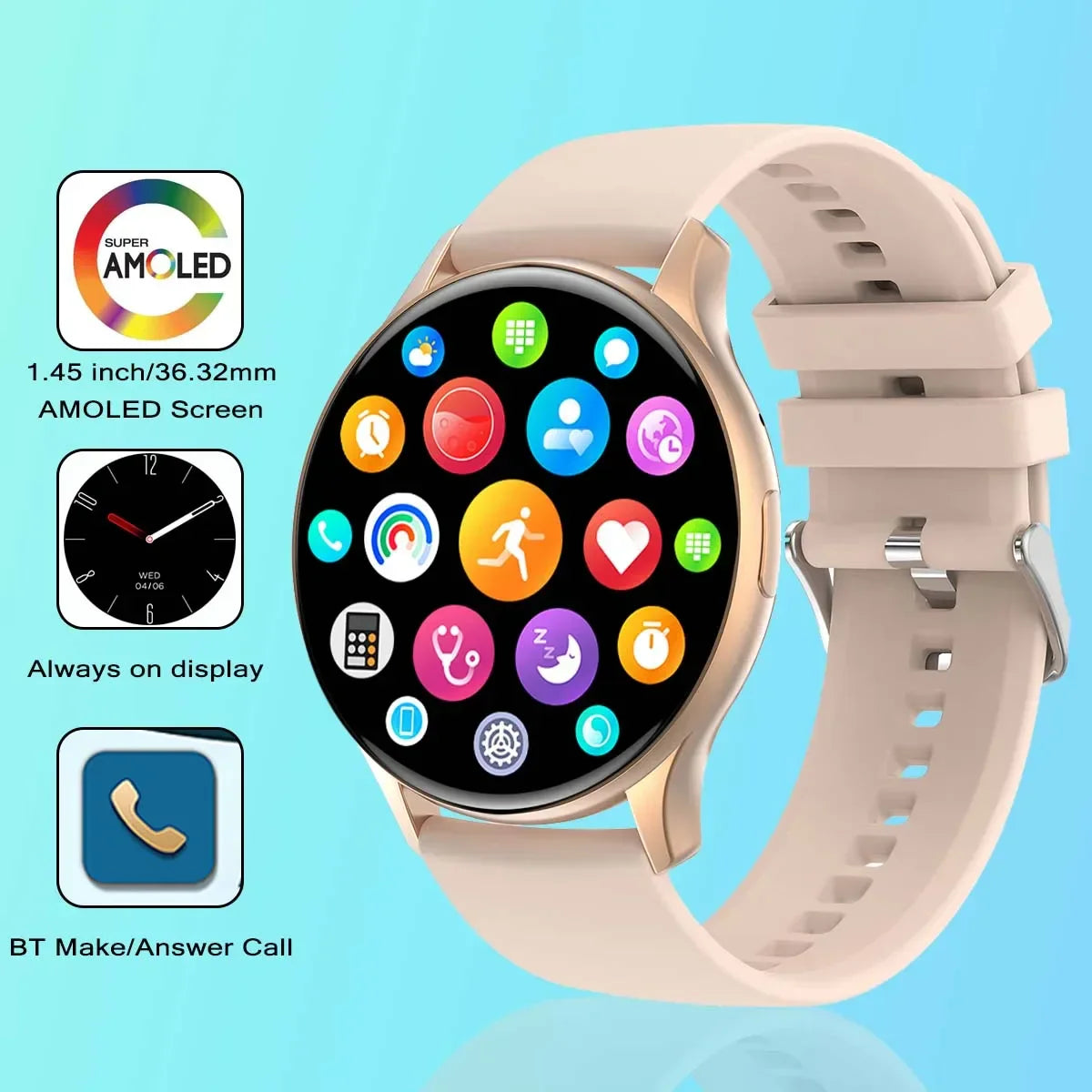 2024 new Men Smart Watch HK89 1.43 AMOLED