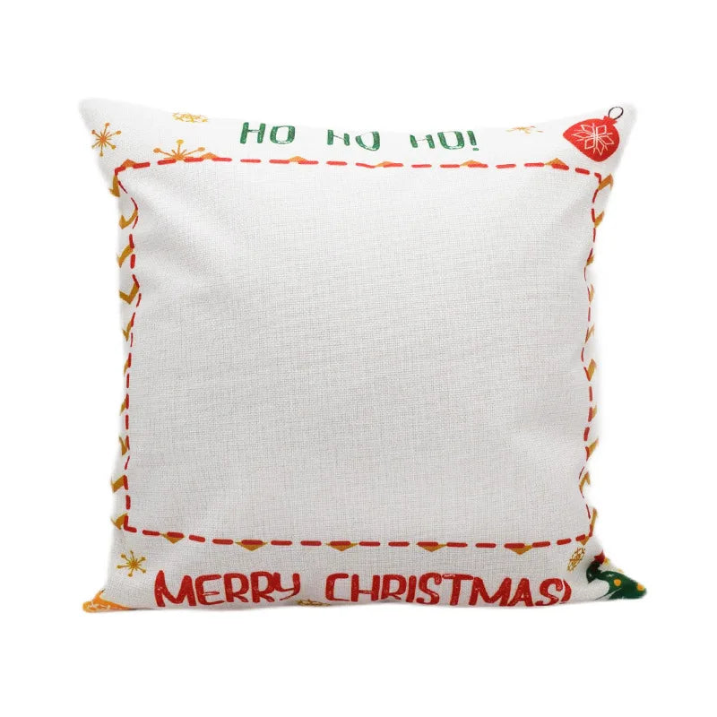 5pcs Sublimation DIY White Blank Linen Square Merry