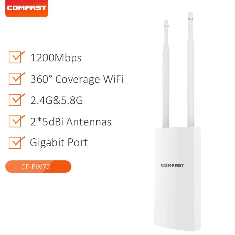 300-1200Mbps Wifi AP Outdoor Range Extender Wireless Access
