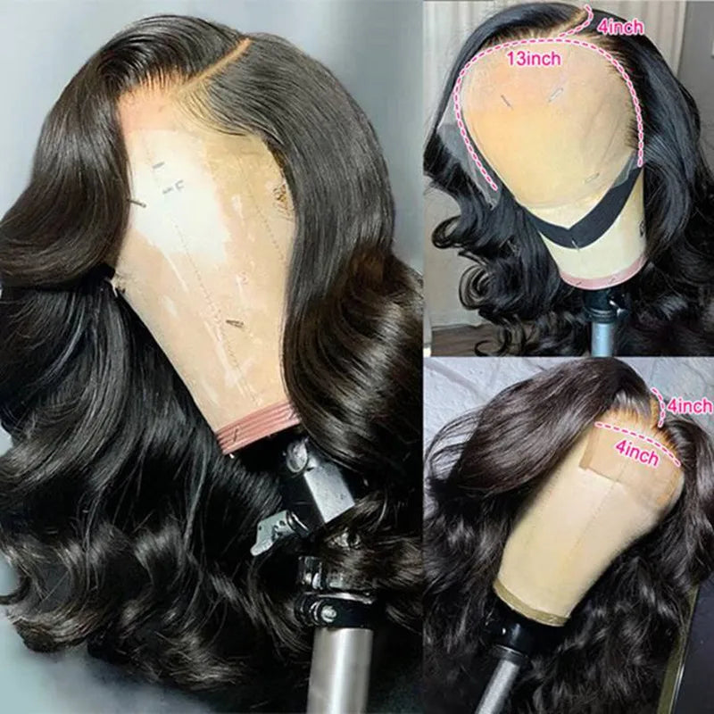 Brazilian Body Wave Frontal Wigs Short 13x4 Lace