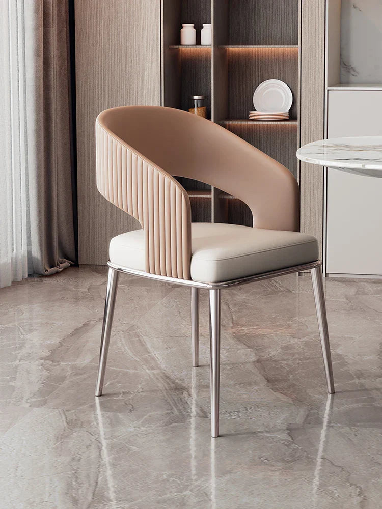 Light Luxury Dining Chair Home Italian Simple Genuine