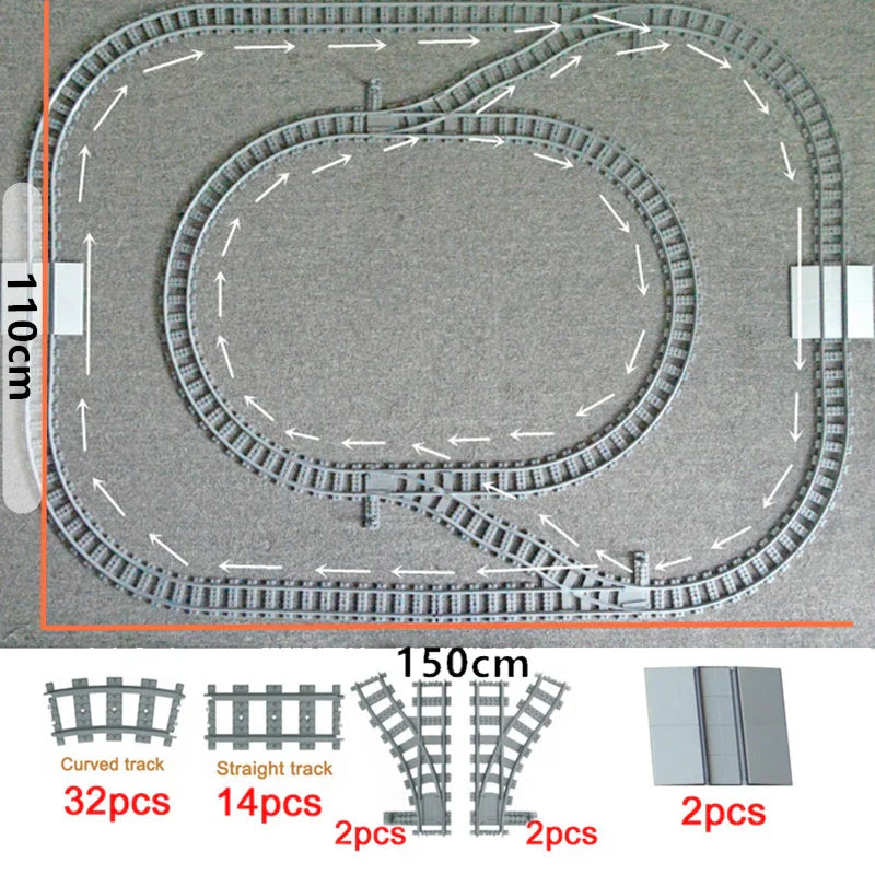 City Train Tracks Forked Flexible Railway Bridge Rail