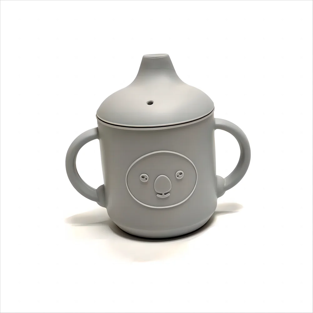 Children's Silicone Cup with Lid Learning Drinking Cup