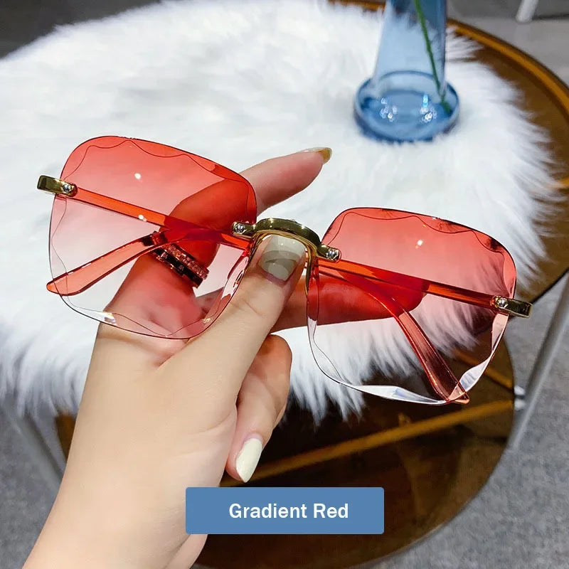 2024 New Frameless Cut Edge Sunglasses Fashion Summer