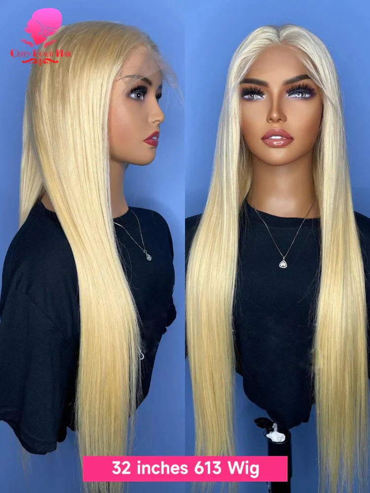 1B 613 Blonde Ombre Human Hair Wigs 613