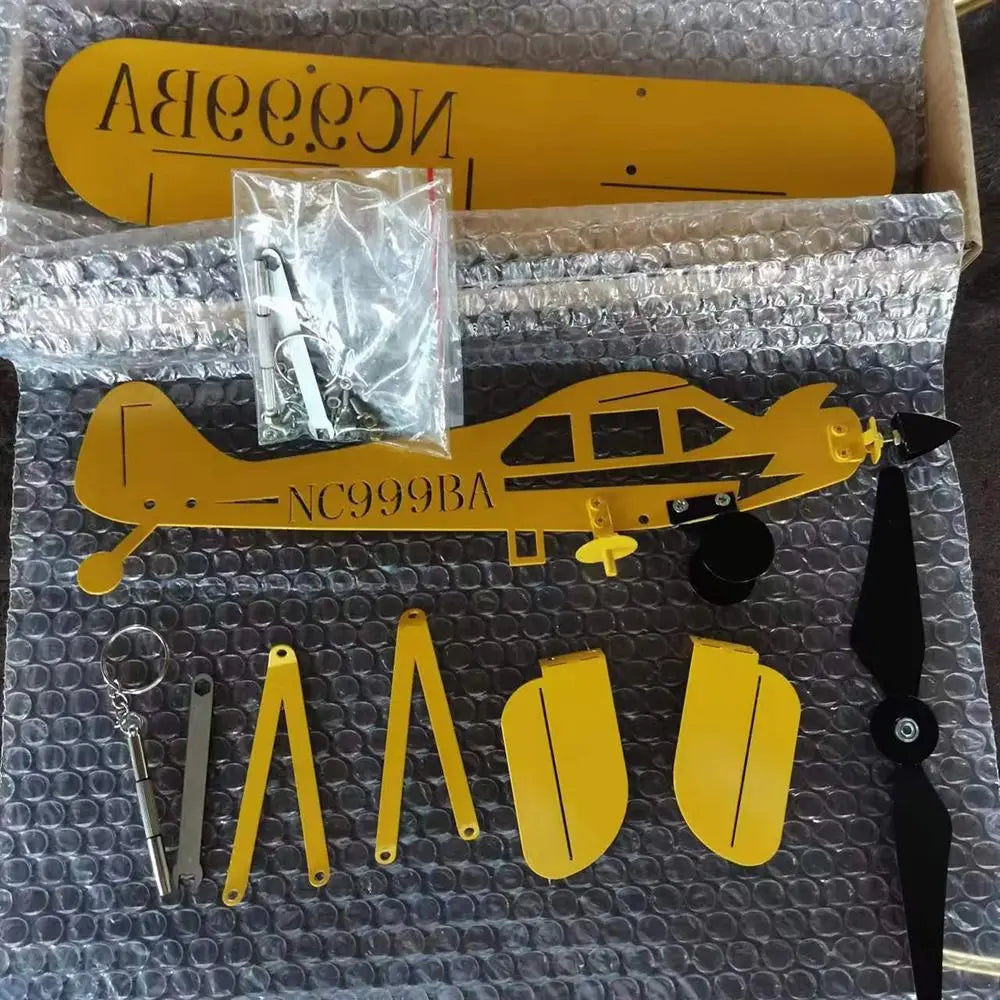 Creative Weather Vane Wind Direction Compass Pipe Airplane