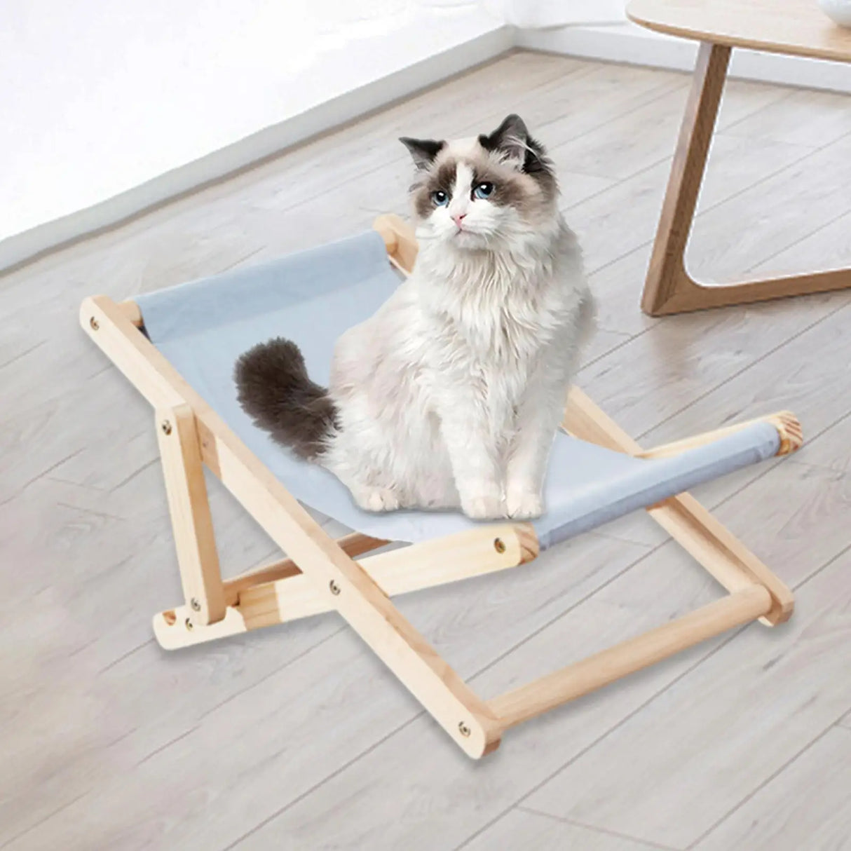 Cat Hammock Chair Cat Scratcher Bed Wooden Cat