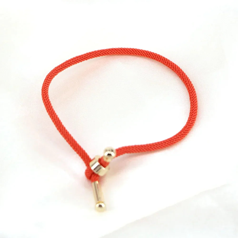 50PCS, Colorful Thread Rope Couple Bracelet Gold Copper