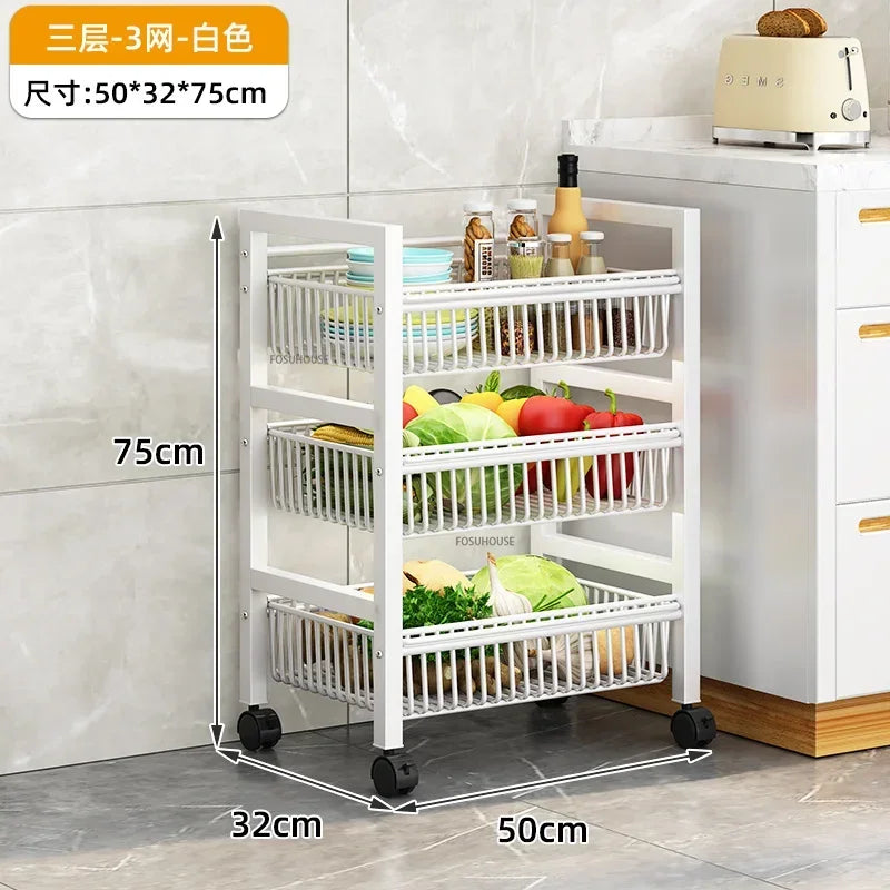 Home Kitchen Trolley Multifunction Oven Microwave Cart Moving