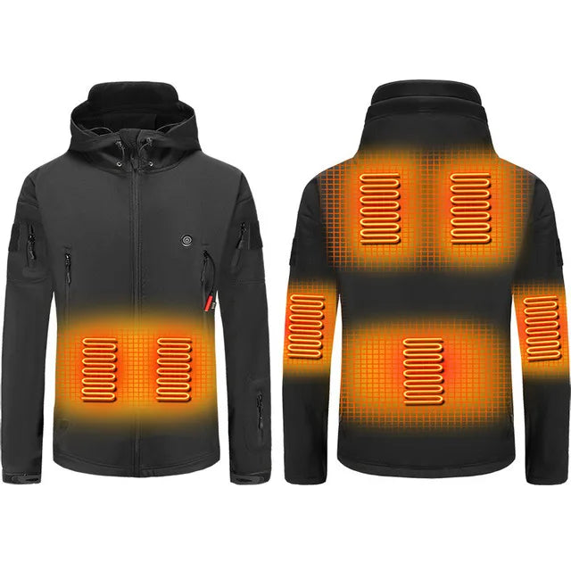 Winter Electric Heating Jacket Men USB Smart Thick