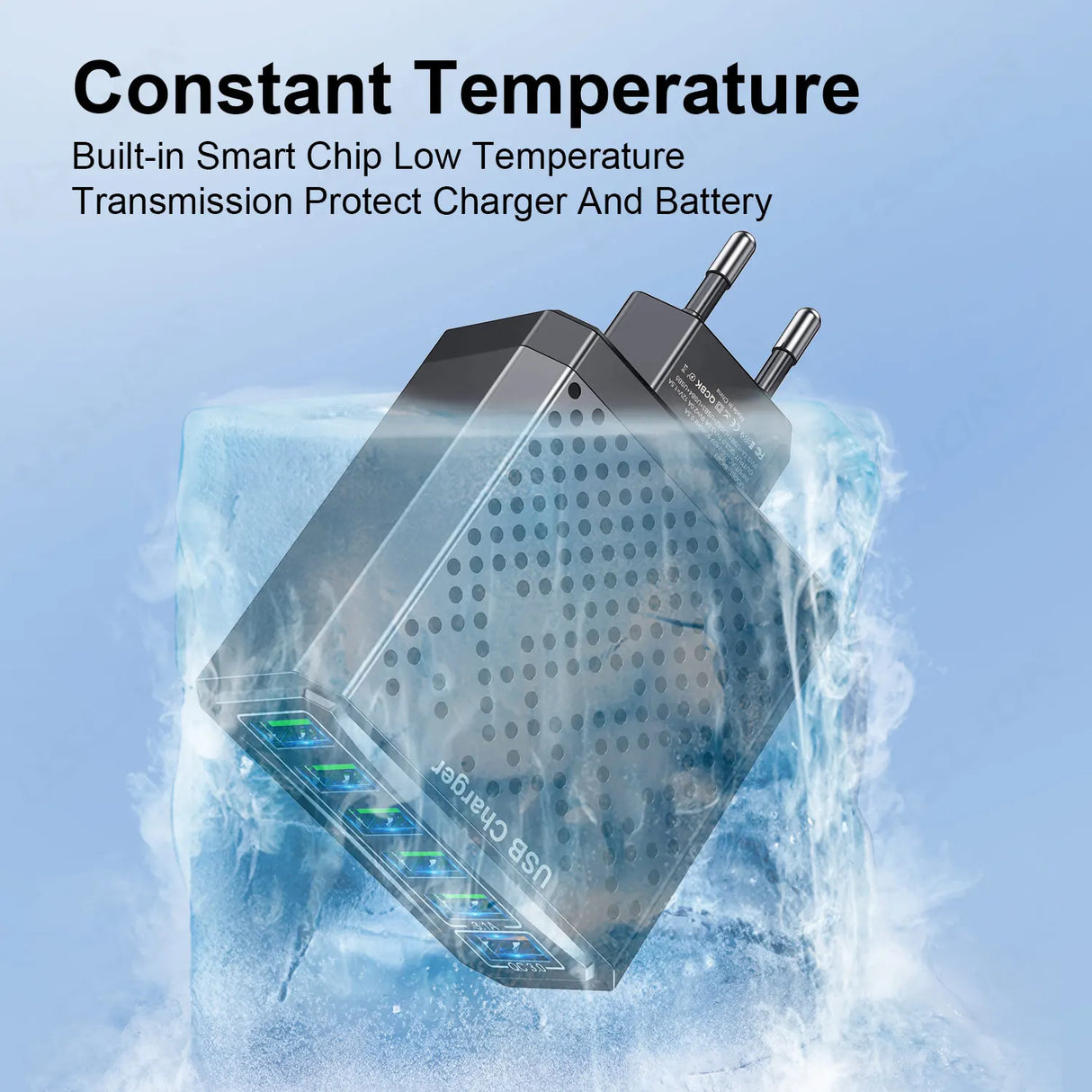 USLION 6 In 1 USB Charger QC3.0 Fast
