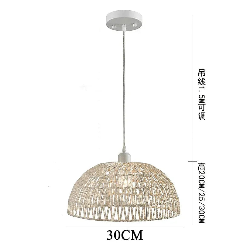 Japanese-style Hemp Rope Chandelier Homestay Pastoral Restaurant Tea