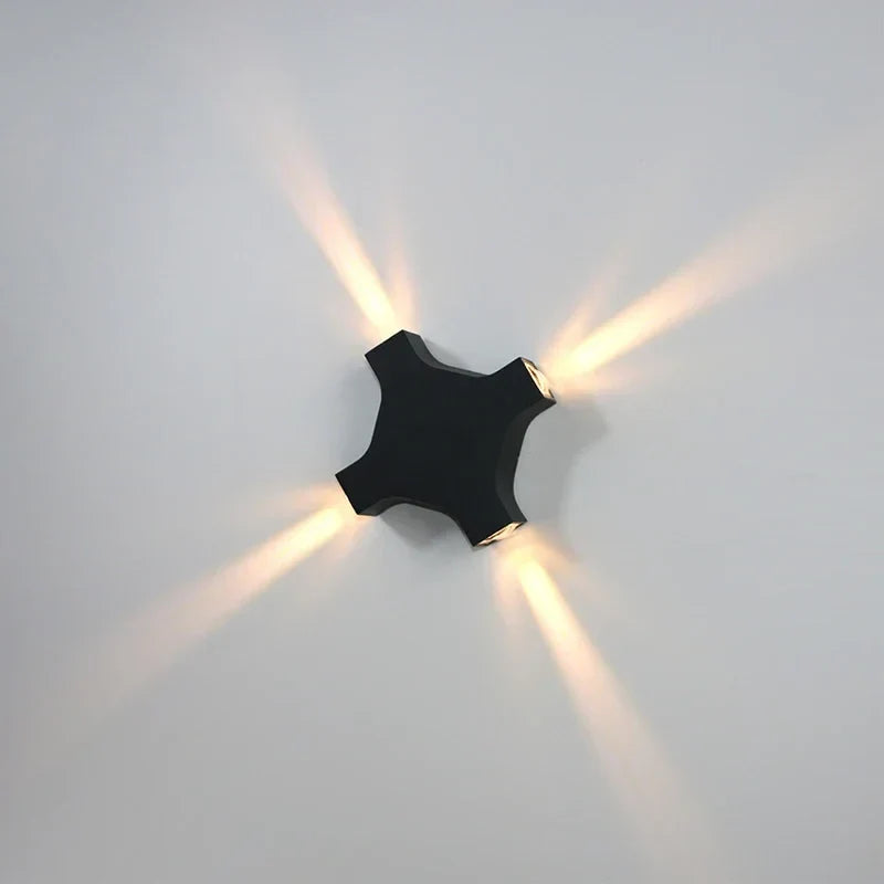 Cross Star Light Outdoor Porch Lights LED Garden