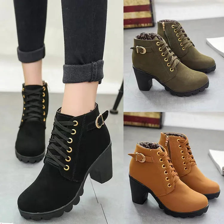 Winter Large Size Jazz Dance Boots High Heels