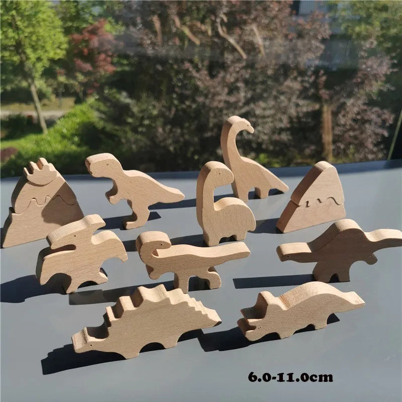 Kids Wooden Toys Pastel Nordic Buiding Blocks Stacking