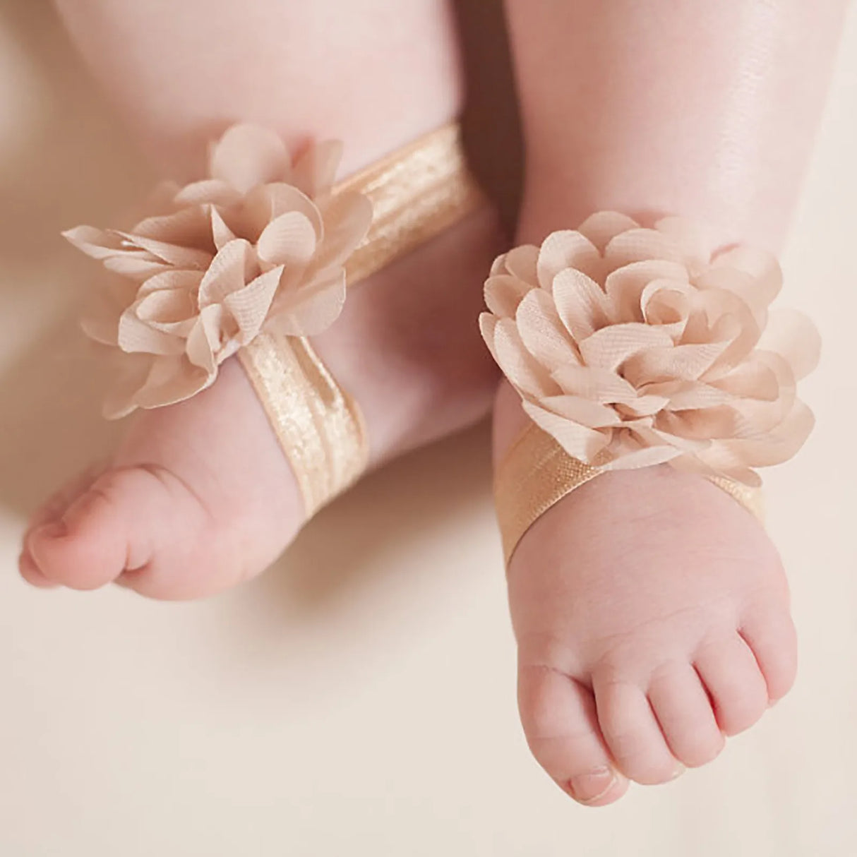 Cute Flower Chiffon Baby Sandals Soft Breathable Solid