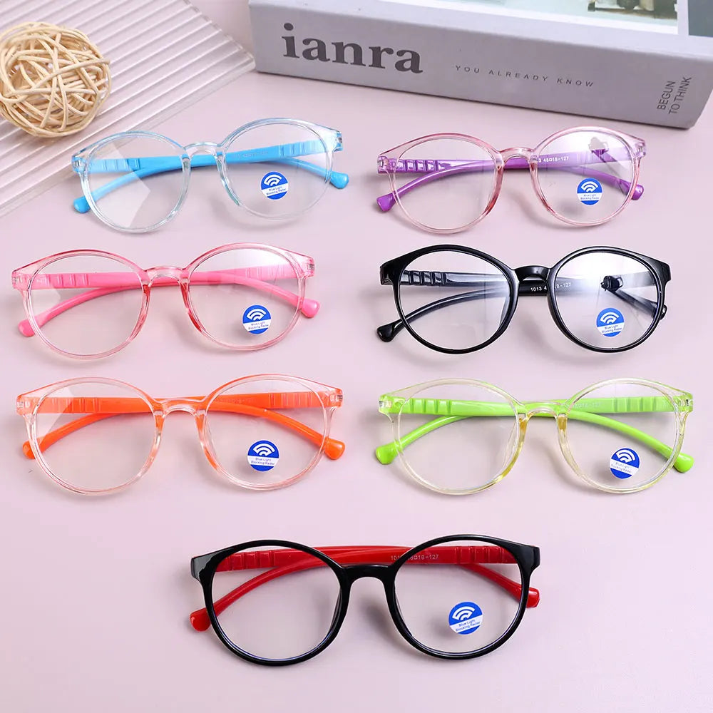 Kids Computer Glasses Round Blue Light Blocking Filter