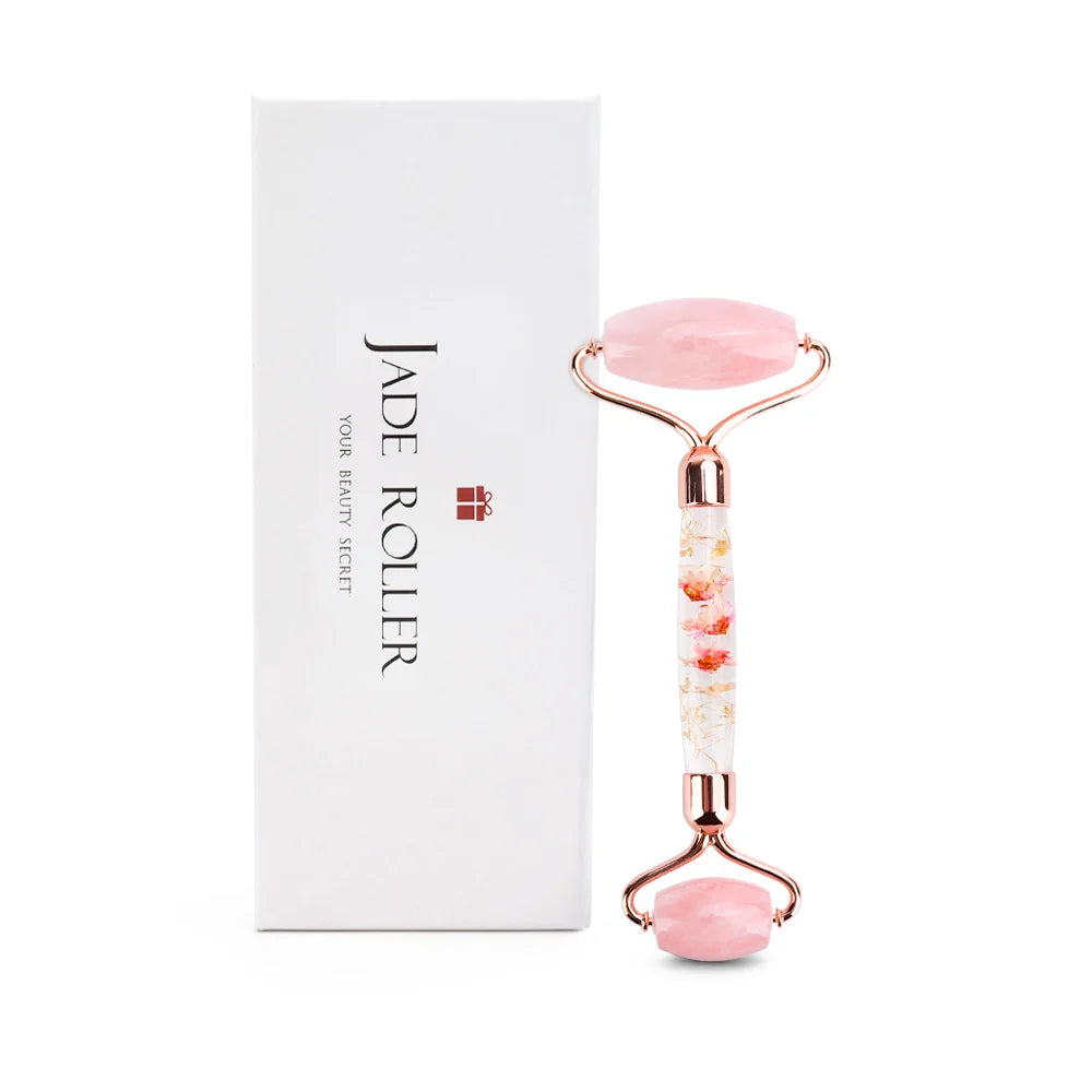 Natural Jade Roller Gua Sha Set Massager for