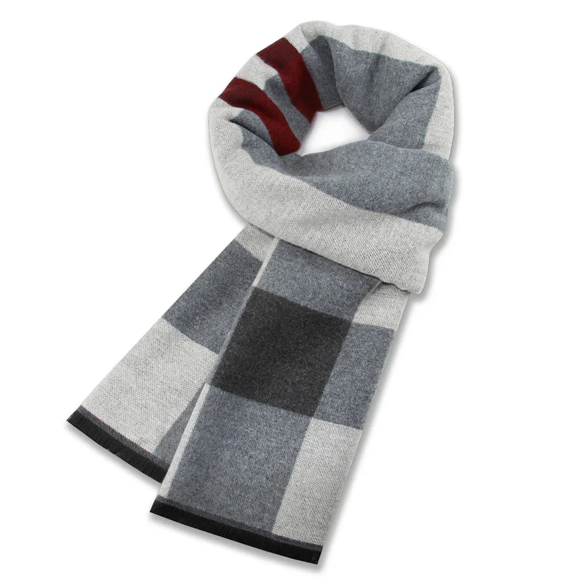 High Quality Men Scarf Autumn Winter Plaid Knitted