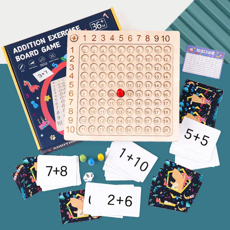 Montessori Multiplication Board Game Math Wooden Toys Kids