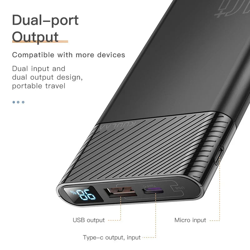 KUULAA Power Bank 10000mAh QC PD 3.0 PoverBank