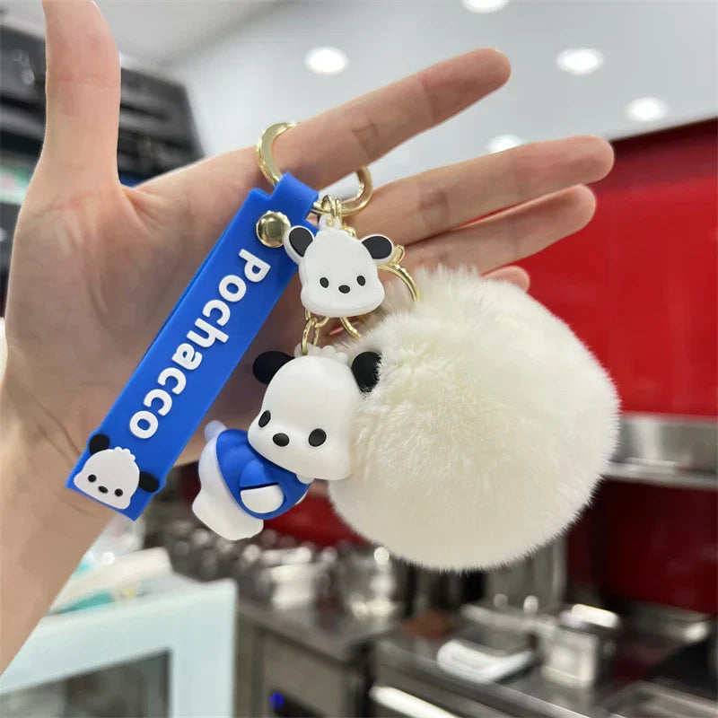 Kawaii Sanrio Keychain Cute Cartoon Pochacco Doll Pendant