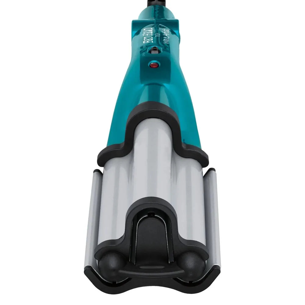 Tourmaline + Ceramic Deep Hair Waver, Turquoise, curling