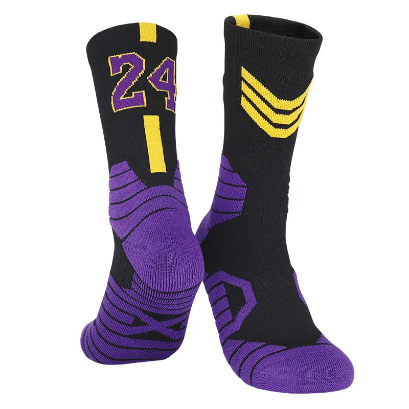 5 Pairs Men's Athletic Crew Socks Performance