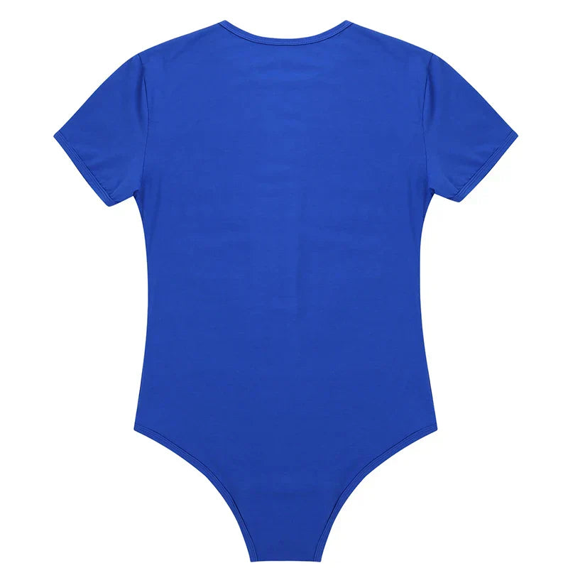 2023 Men T Shirt Bodysuit Sexy Short Sleeve