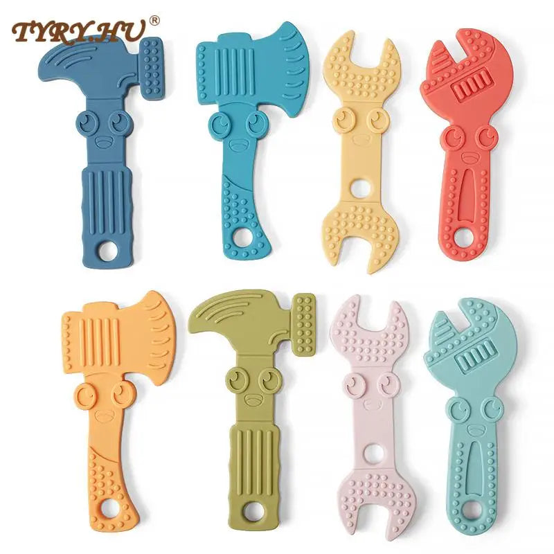 TYRY.HU 1set Silicone Teethers Tools Axe Wrench Hammer