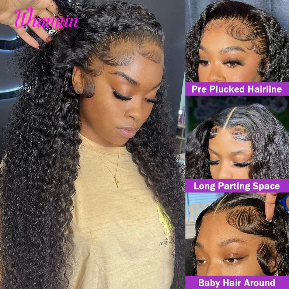 13x6 HD Lace Frontal Wigs Deep Wave Glueless