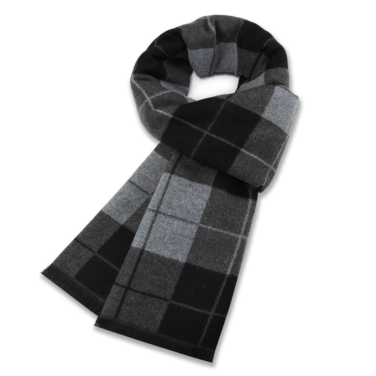 High Quality Men Scarf Autumn Winter Plaid Knitted