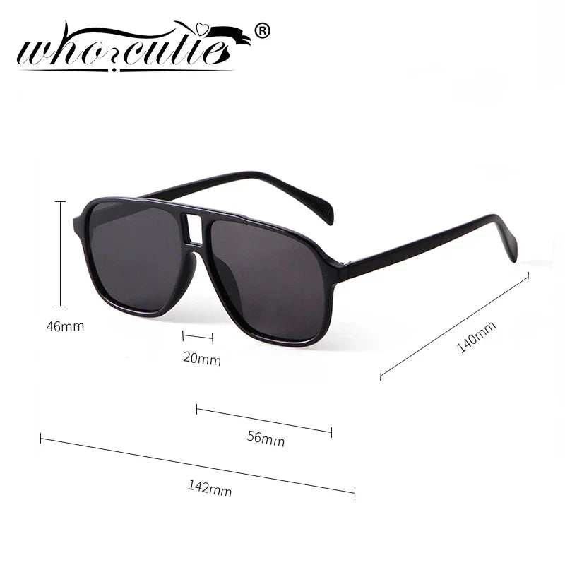 WHO CUTIE 2021 New Leopard Oversized Sunglasses Women