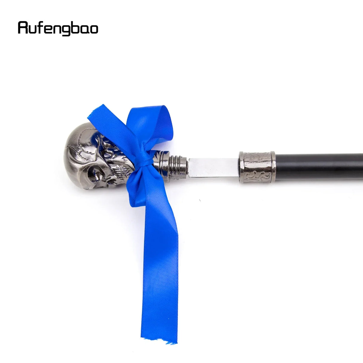 Skull Head with Bow Tie Walking Stick with